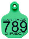 Perma-Flex Medium Cattle Ear Tag - Custom Example